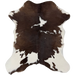 Dark Brown and White Calfskin:  dark brown with large and small, white spots - 3'4" x 2'10" (CALF907)