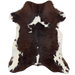 Dark Brown and White Calfskin: dark brown with white spots, and white on the belly - 3'4" x 2'8" (CALF908)