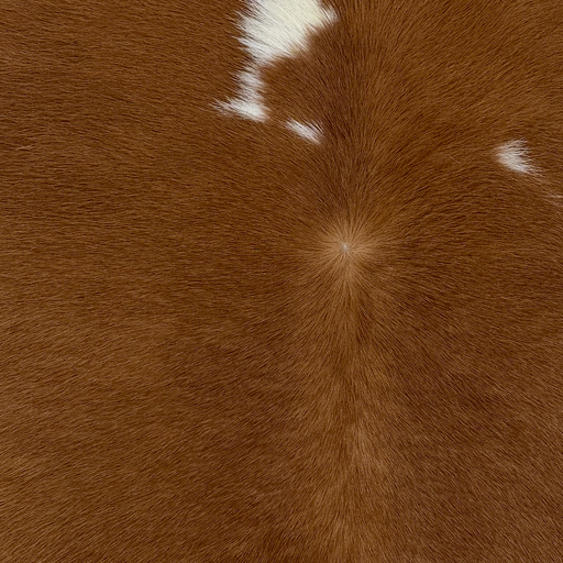 Closeup of this Calfskin:, showing brown with small, white spots (CALF911)