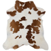 White and Brown Calfskin:  white with brown spots - 3'4" x 2'8" (CALF912)