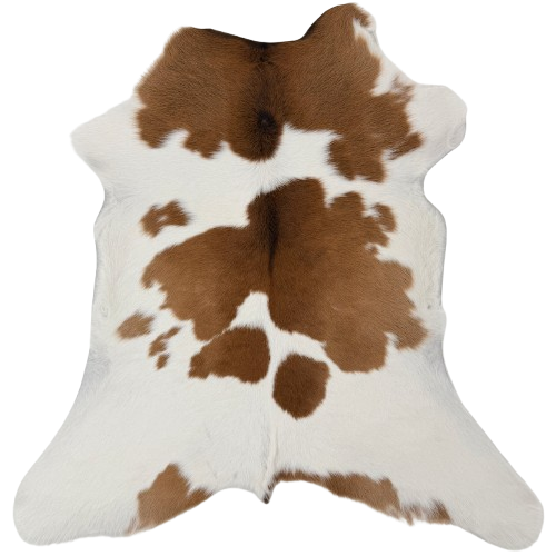 White and Brown Calfskin: white with brown spots - 2'11" x 2'3" (CALF913)