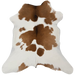 White and Brown Calfskin: white with brown spots - 2'11" x 2'3" (CALF913)