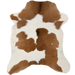 Brown and White Calfskin: white with large and small, brown spots - 3' x 2'7" (CALF914)
