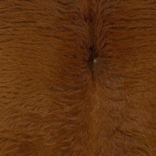 closeup of this Calfskin, showing mostly solid reddish brown (CALF917)