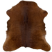 Solid Brown Calfskin: solid brown with long hair on the belly - 3'4" x 2'9"  (CALF920)