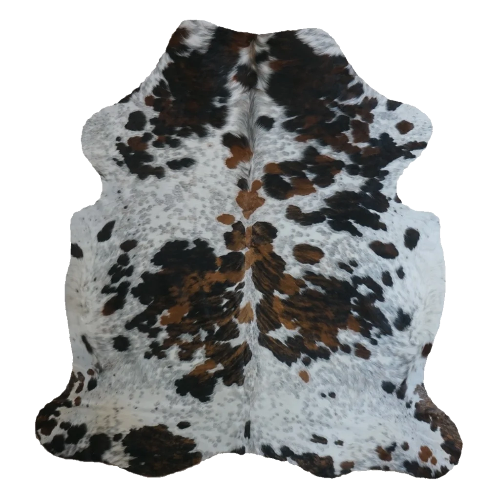 Tricolor X-Large Cowhide Rug, 7'1" x 6'6" #CH-010