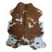 Brown and White Large Cowhide Rug, 6'6" x 5'6" #CH-026