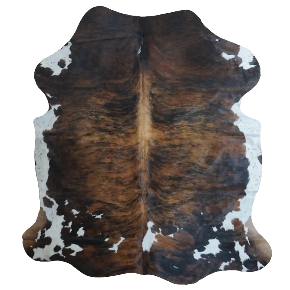 Tricolor X-Large Cowhide Rug, 6'9" x 6' #CH-037