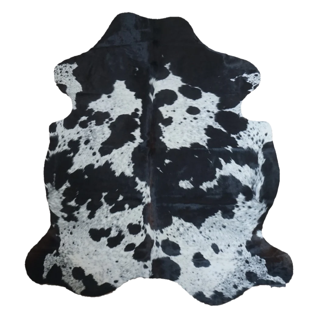 Black and White X-Large Cowhide Rug, 7'3" x 6'6" #CH-039