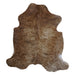 Brindle cowhide rug, 7'1" x 6'7", shown on white background (CH-100)