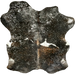 Colombian Dark Tricolor Cowhide w/ Silver Acid Wash - 7'4" x 5'11" (COAW520)