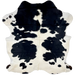 Black and White Colombian Cowhide: white with large and small, black spots - 7' x 5'7" (COBKW276)