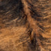 Closeup of this Colombian, Brindle Cowhide, showing brown and black (COBR1004)
