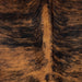 Closeup of this Colombian, Brindle Cowhide, showing brown and black (COBR1041)
