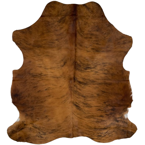 Brown and Black Colombian Brindle Cowhide:  brown with black, brindle markings - 6'4" x 5' (COBR1094)