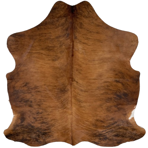 Brown and Black Colombian Brindle Cowhide: brown with black, brindle markings - 5'11" x 4'11" (COBR1325)