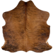 Brown and Black Colombian Brindle Cowhide: brown with black, brindle markings - 5'11" x 4'11" (COBR1325)