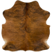 Reddish Brown and Black Colombian Brindle Cowhide: reddish brown with black, brindle markings - 6'3" x 5'5" (COBR1327)