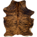 Brown and Black Colombian Brindle Cowhide:   brown with black, brindle markings  - 6'7" x 4'11" (COBR1563)