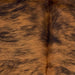 Closeup of this Colombian Brindle Cowhide, showing  brown with black, brindle markings (COBR1563)