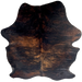 Large Colombian Black and Reddish Brown Brindle Cowhide: black with reddish brown, brindle markings - 7'11" x 5'11" (COBR1617)