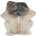 Large Lt Brown and Black Colombian Brindle Cowhide: light brown with black, brindle markings on the lower back, butt, and shoulder - 7'8" x 5'7" (COBR1716)