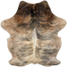Large Brown and Black Colombian Brindle Cowhide: reddish brown and light brown with black, brindle markings - 7'11" x 5'7" (COBR1722)