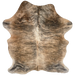 Tan, Brown, Black Colombian Brindle Cowhide: tan and brown with black, brindle markings - 6'9" x 4'10" (COBR1737)