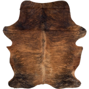 Reddish Brown and Black Colombian Brindle Cowhide: reddish brown with black, brindle markings - 6'7" x 4'11" (COBR1740)