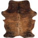 Reddish Brown and Black Colombian Brindle Cowhide: reddish brown with black, brindle markings - 6'7" x 4'11" (COBR1740)