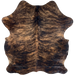 Black and Brown Colombian Brindle Cowhide: brown with black, brindle markings - 6'3" x 5'1" (COBR1743)