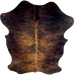 Black and Brown Colombian Brindle Cowhide: brown with black, brindle markings - 6'7" x 4'11" (COBR1745)
