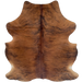 Red Brown and Black Colombian Brindle Cowhide: red brown with black, brindle markings - 6'9" x 5'6" (COBR1760)