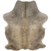 Taupe Colombian Cowhide:  taupe, with light beige down both sides of the back, and it has red brown down the spine - 7'2" x 5'3" (COSL237)