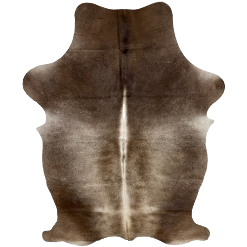 XL Brown Colombian Cowhide:  brown, with white down the spine, and white mixed in with the brown on the back - 8' x 5' (COSL238)