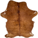 XL Red Brown Colombian Cowhide: red brown with small, white spots on the belly and shanks, and a few patches of longer hair, and longer hair down the spine - 8' x 5'1" (COSL263)