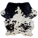 Tricolor Speckled Colombian Cowhide:  white with black speckles, and spots that are black and brown - 6'6" x 5'1" (COSP1941)