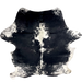 XL Black and White Speckled Colombian Cowhide: black with white speckles and spots - 8'1" x 5'11" (COSP3350)