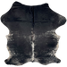 Black and White Colombian Cowhide: black with white speckles - 6'4" x 4'10" (COSP3567)
