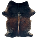 Tricolor Speckled Colombian Cowhide: has a mix of black and reddish brown with white speckles - 6'9" x 4'4" (COSP3756)