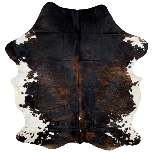 Large Colombian Dark Tricolor Cowhide - 7'9