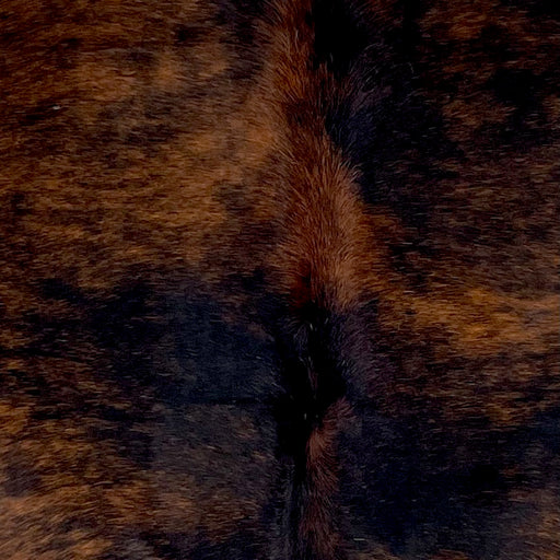 Closeup of this Large Colombian Tricolor Cowhide, showing a mix of black and reddish brown  (COTR1426)
