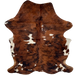 Colombian Tricolor Cowhide: red brown with black and white spots - 7' x 5' (COTR1509)