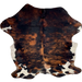 Colombian Tricolor Cowhide: has a mix of black and red brown and white spots with black speckles - 7' x 5'4" (COTR1518)