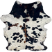 Colombian Speckled Tricolor Cowhide: white with black speckles and black and brown spots - 7'3' x 5'6" (COTR1643)