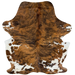 Large Colombian Tricolor Cowhide: white and spots with a brown and black, brindle pattern - 7'11" x 5'11"  (COTR1673)