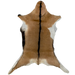 Brown Goatskin:  brown with blackish brown down the spine and on the belly, and it has an off-white spot on each side, on the butt, and part of the shanks - 3'1" x 2'1" (GOAT206)