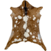 Brown and White Spotted Goatskin:   brown with white spots  - 2'9" x 2'2" (GOAT343)