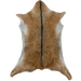 Brown Goatskin:  brown with dark brown down the spine, and grayish white on the edge of the belly - 3'5" x 2'6" (GOAT375)