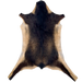 Dark Brown and Lt Brown Goatskin: dark brown with light brown speckles on the back, and light brown on the belly, butt, and part of the legs  3' x 2' (GOAT414)